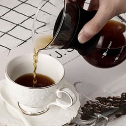 longziming -Handmatige Pour Over Koffiemaker 200 ml – Glazen Koffiekaraf met Fijn RVS Filter, Compacte Koffiebereider voor Thuis, Kantoor of Reizen — thumbnail 4