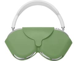 kwmobile cover voor over-ear koptelefoon - geschikt voor Apple AirPods Max / AirPods Max 2 - Van flexibel silicone - In pastelgroen