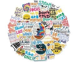 Knaak Inspiratie Teksten Stickers - 50 stuks - Quote Stickers - Motivatie - Laptop - Bullet Journal