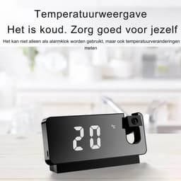 Livista Digitale Wekkerradio met Projectie - Wekkers Digitaal - Projectiewekker - Projectieklok — thumbnail 3