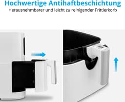 MEDION XL Airfryer E40 - 5,3 L - 2150 W - 9 programma’s - Wit — thumbnail 5