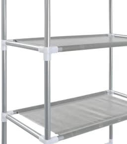 Wasmachine rek - Ombouw - Kast - Opbouwmeubel - Verhoger - Wasmachine meubel - Opbergkast - Ijzer -Zilver — thumbnail 4