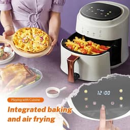 Digitale Airfryer - Hete Luchtfriteuse - Airfryer XXL - 8 Liter Inhoud - 6 Automatische Programma's - Digitaal Display - — thumbnail 2
