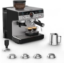 Krups Precision XP801T10 - Pistonmachine - Ingebouwde bonenmaler - Professionele Accessoires - 3,5L Waterreservoir - RVS - Geschikt voor Espresso, Cappuccino en Americano — thumbnail 7