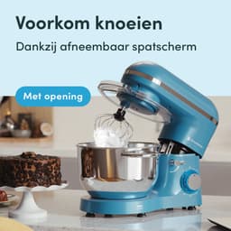 KitchenBrothers 2000W Keukenmachine - Keukenrobot - 6,2L - Mixer met Mengkom - Keukenmixer - Pastel Blauw — thumbnail 5