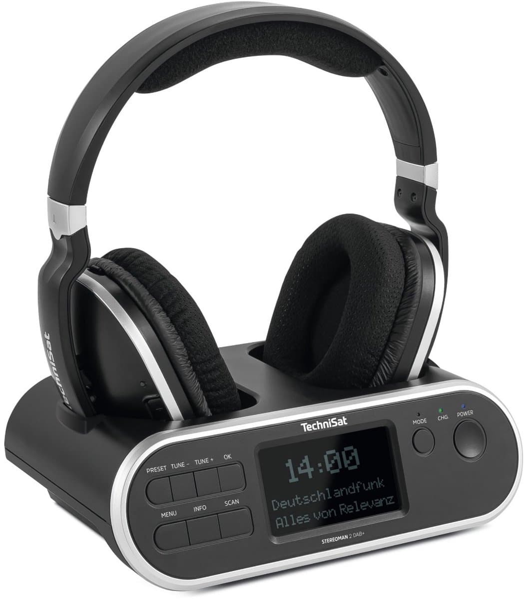 TechniSat Stereoman 2 DAB+ - 2.4Ghz draadloze hoofdtelefoon - zwart — afbeelding 1