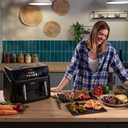 Cecotec Cecofry&Grill Duoheat 10000 Dubbel 10 l Vrijstaand 2800 W Heteluchtfriteuse Zwart — thumbnail 1
