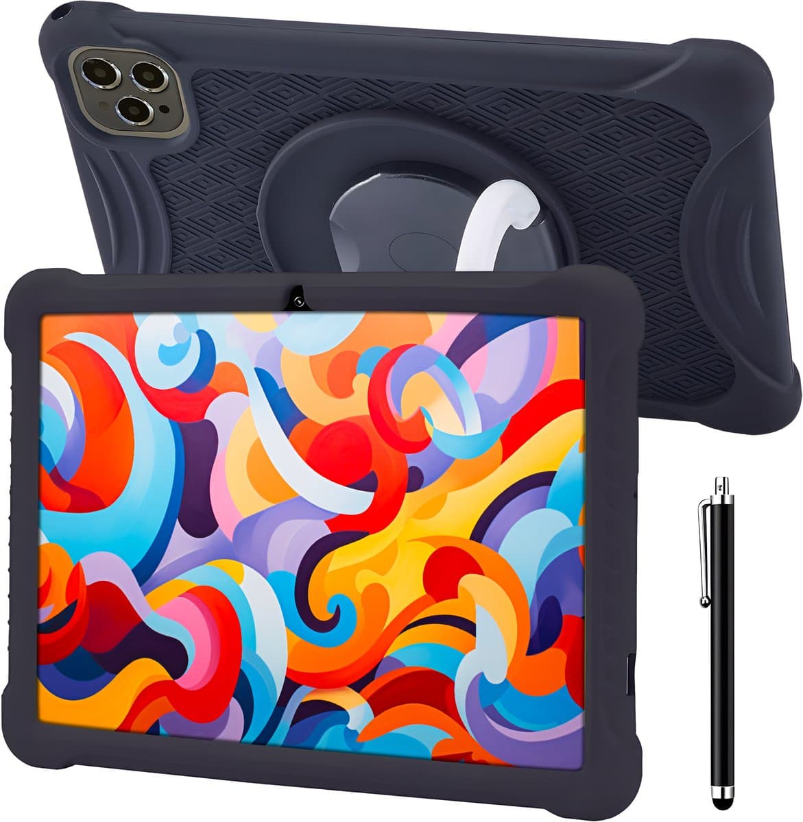 ATouch Kindertablet Tab 10 Plus – Kindertablet Vanaf 3 jaar – Kindertablets 2026 Model – 10 Inch Kids Tablet – Android 15 Tablet Kinderen– Inclusief 64GB+64SD & Screenprotector - Zwart — afbeelding 1