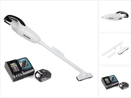 Makita DCL 180 RT1 W accu stofzuiger 18 V wit + 1x oplaadbare accu 5.0 Ah + lader — thumbnail 1