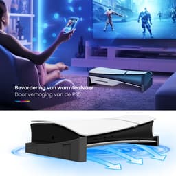 YONO Standaard Horizontaal geschikt voor PS5 SLIM - Houder Playstation 5 Stand Accessoires Beugel - Zwart — thumbnail 2