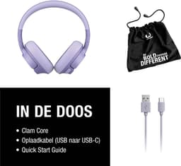 Fresh 'n Rebel Clam Core - Draadloze Bluetooth Koptelefoon - Over-Ear - 45 uur Speelduur - Dreamy Lilac — thumbnail 8