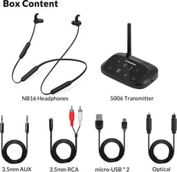 Avantree HT5006 Wireless Headphone & Transmitter Set for TV Watching, Low Audio Delay — thumbnail 4