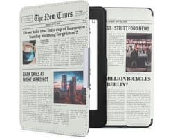 kwmobile e-reader hoesje geschikt voor Amazon Kindle Paperwhite hoes - E reader flip case met magnetische sluiting - Ereader cover - design in meerkleurig / zwart / zand