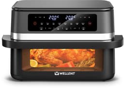 WELLENT Dubbele Airfryer - 2x6L - 12 liter - 2 manden - Airfryer XXL - Touchscreen - Kijkvenster - 8 programma's - 2950W — thumbnail 1