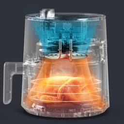 Heteluchtfriteuse - Airfryer Oven - Gezond Koken - Vetarm Eten - 5L Capaciteit - Wit — thumbnail 2
