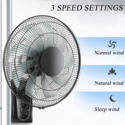 Wandventilator - Muurventilator Ventilator - Ruimte Koelen - Stille Werking - 41 cm - rood — thumbnail 2