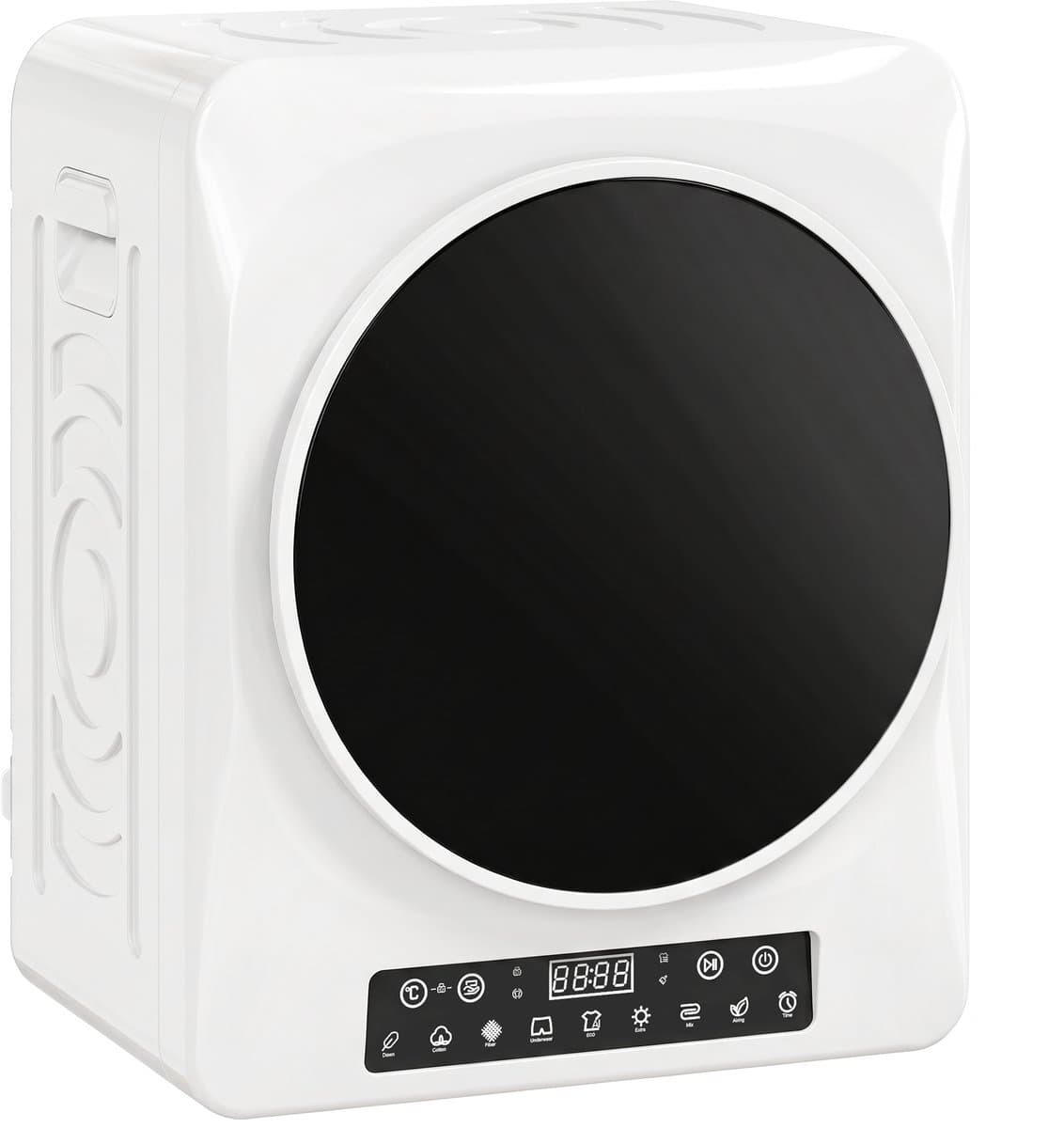 TEKROA® Wasdroger - Compacte wasdroger van 1000 W met afvoer - extra droog- en ECO-standen - timer en temperatuurinstellingen -wit — afbeelding 1