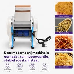 DPLUNIQ Snijmachine - Groentesnijder - Keukenmachine - Foodprocessor - Droge/Verse Ingrediënten - 550W - 38x33x37cm - Wit/Blauw — thumbnail 3