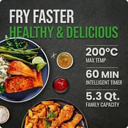 Airfryer 3,5L – Heteluchtfriteuse 360° – Multifunctioneel – Instelbare Temperatuur – Vaatwasserbestendige Mand — thumbnail 2