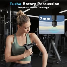 Spier massage apparaat - Percussie massage - Spierherstel na sport - Verlengbare handgreep - 39.5 cm lengte - Zwart — thumbnail 3