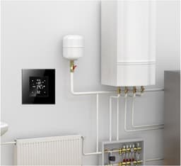 Wifi Thermostaat - Temperatuurregelaar Slimme - Energie Besparen - Telefoon Afstandsbediening - 86x86mm - Goud — thumbnail 5
