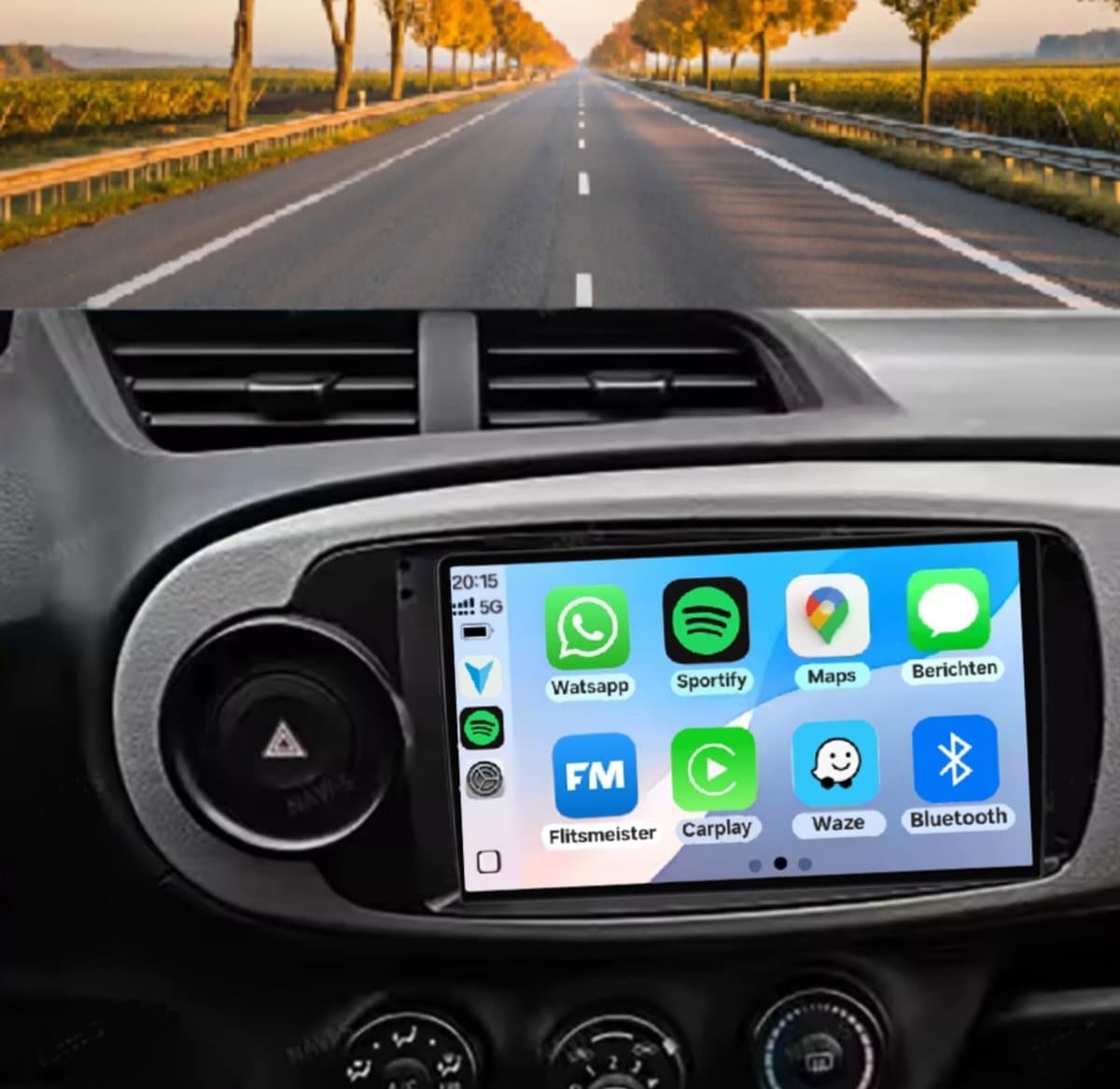 Autoradio 4/64GB met Carplay en Android auto | Geschikt voor Toyota Yaris 2012-2017 | Radio scherm met Navigatie | 2012 2013 2014 2015 2016 2017 | XP130 Met screencleaner — afbeelding 1