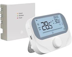 Ketelthermostaat - Slimme Regelaar - Energie Besparen - Draadloze RF Koppeling - 20 x 13 x 2 cm - Wit