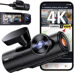 Dashcam - 4K + 1080P + 1080P - 3 Camera's - Nachtzicht - Voor Auto's — thumbnail 1