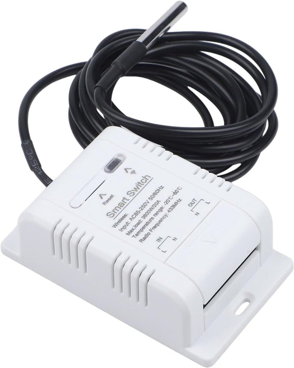 Slimme Thermostaat - Verwarming Controller - Energie Besparen - Met Vochtigheid Sensor - 16A 3000W - Wit — afbeelding 1