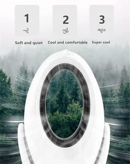 Bladeless Tower Fan - Draagtbare Ventilator - Persoonlijke Koeling - 7-Kleur Sfeerverlichting - 40 cm - Wit — thumbnail 5