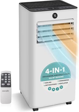 Mobiele Airco - Draagbare Airco - Ruimte Koelen en Verwarmen - 4-in-1 Functionaliteit - 31 m² - Wit — thumbnail 1
