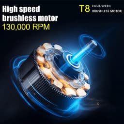 Mini Jet Fan - Elektrische Bladblazer - Apparaten Reinigen - Magnetisch Mondstuk - 130.000 RPM - Zwart — thumbnail 5