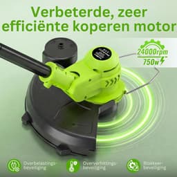 ApexArte® Grasmaaier Elektrisch - Grastrimmers met Accu - Geelgroen — thumbnail 5