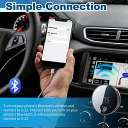 Bluetooth Transmitter Auto - FM Transmitter voor Auto - Bluetooth Receiver - Bluetooth Ontvanger - Carkit met Handsfree Bellen - Bluetooth Auto Ontvanger - Bluetooth Adapter Auto - Autolader USB-C - Voor Handsfree Bellen - Zwart — thumbnail 2