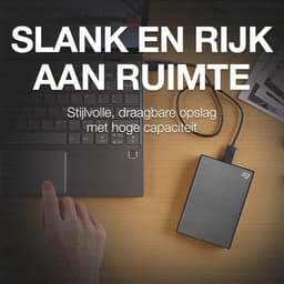 Externe Harde Schijf - Draagbare Opslag - Bestanden Opslaan - Met Wachtwoord Beveiligd - 2 TB - Zwart — thumbnail 3