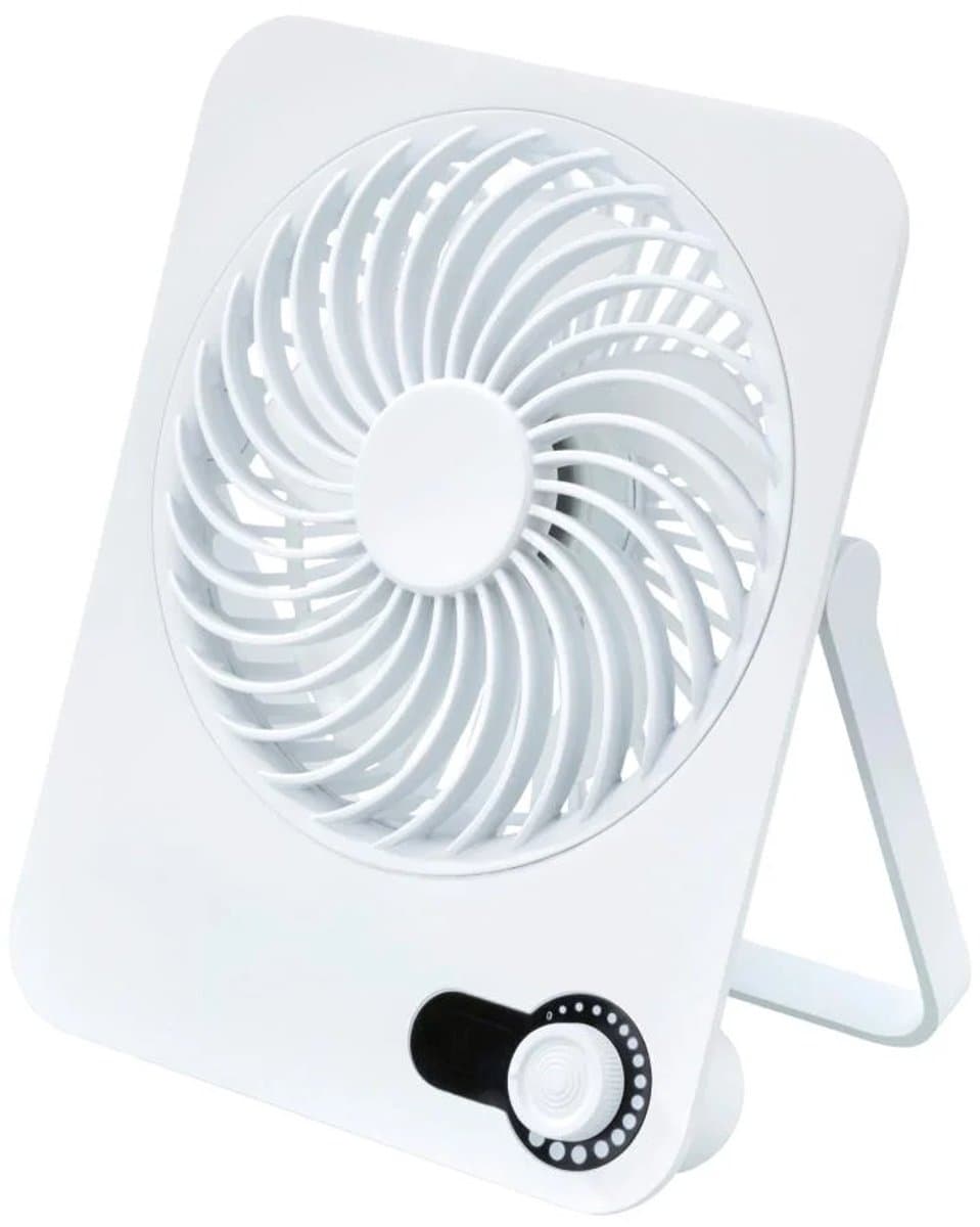 TRONIC® Mini-ventilator 17,5 cm - Werkt op accu - Windkracht: 0-100% - Afmetingen: 14 x 3,7 x 17,5 cm — afbeelding 1