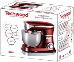 Keukenmachine - Mixer - Bakken en Koken - Krachtige 1300W Motor - 6.5 Liter Kom - Rood — thumbnail 3