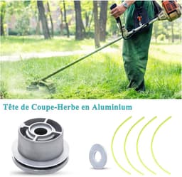 Grasmaaierkop Aluminium - Trimmerkop Bosmaaier - Gazon Onderhoud - Massief Aluminium - M12 M10 M8 - Zilver — thumbnail 5