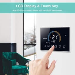 Intelligente Thermostaat - Wifi Regelaar - Comfort Verhoging - UV Vochtweergave - 4.8 Inch LCD - Zilver — thumbnail 3