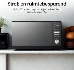 Digitale Magnetron - Oven met grill - Snel maaltijden bereiden - Automatische programma's - 25 liter inhoud - Zwart — thumbnail 5
