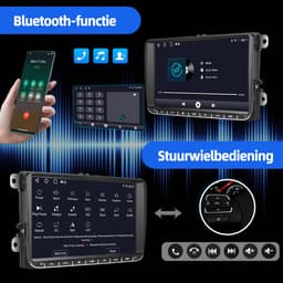ESSGOO Autoradio voor Volkswagen Golf 5, 6, Polo, Skoda Caddy, T5, Passat - Draadloos Apple Carplay & Android Auto - 4 + 64GB - met Bluetooth/USB/FM/RDS/Mirror Link - 9 INCH Aanraakscherm — thumbnail 3