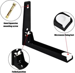 Wandhouder voor magnetron, magnetron, roestvrij staal, wandhouder voor magnetron, universele houder voor magnetron - ShopVlot — thumbnail 5
