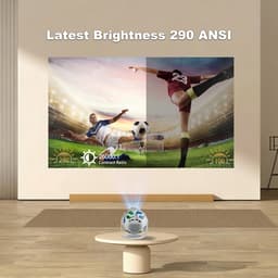 SnelShoppen - 2026 Mini Projector, Draagbare Projector met 8K Ondersteuning, 290 ANSI Lumens, Wi-Fi 6, Bluetooth 5.4, Automatische Verticale Keystone — thumbnail 2