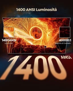 SnelShoppen - Slimme Beamer WiFi Bluetooth Projector met 4K-ondersteuning, Autofocus, Dolby, 1080p Full HD, Automatische Keystone-correctie voor Thuis — thumbnail 3