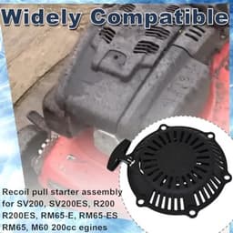 Terugslagstarter voor SV200 SV200ES R200 R200ES RM65-E RM65-ES RM65 M60 200cc motoren grasmaaier voor Mountfield voor Stiga Collector Multiclip Turbo Vervang onderdelen 118550161/2 — thumbnail 3