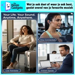 De Beste Gadgets AI Vertaal Oordopjes – Real-Time Vertaling in 144 Talen – Draadloze Bluetooth Earbuds met Oplaadcase — thumbnail 2