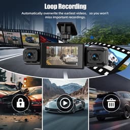 Auto Dashcam - Rijrecorder - Veilig Rijden - 4 Camera's 360 Graden - 3 Inch Display - Zwart — thumbnail 5