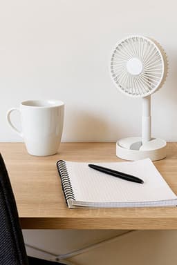Asir - Staande Ventilator/Fan - 100% ABS - 13.5 x 13.5x 6.7 cm — thumbnail 2