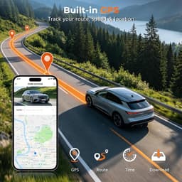 Dashcam voor auto - Zwart - 3 inch IPS-scherm - 4 Camera's met 360° Panorama en Nachtzicht - Met GPS en Wifi — thumbnail 5