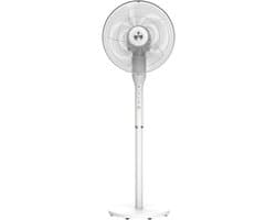 Heinner Staande Ventilator met Afstandsbediening – 65 W – 8 Uurs Timer – LED-indicator – 136 cm – 3 Snelheidsstanden – Oscillatiefunctie – Wit — afbeelding 1
